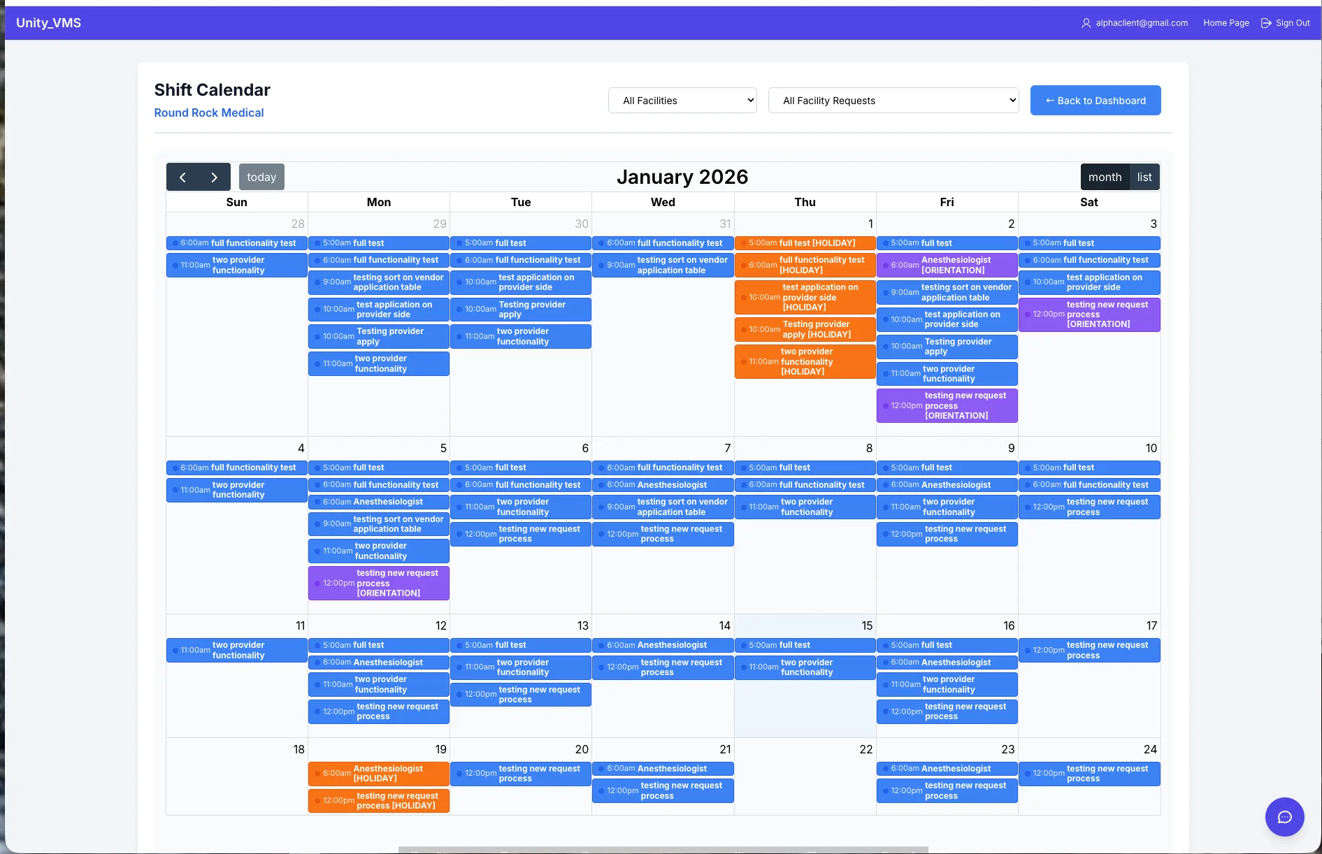Shift Calendar